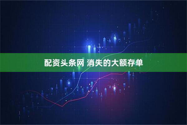 配资头条网 消失的大额存单